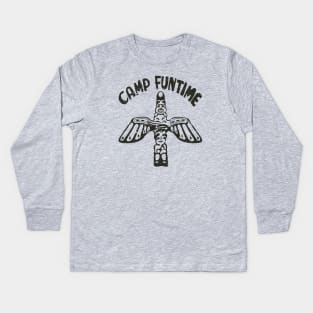 Camp Funtime 1977 Dark Kids Long Sleeve T-Shirt